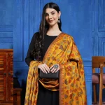 Women's Kashmiri Woolen Mustard Leaf Warm & Soft Shawl Wrap for Winter