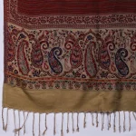 Women's Maroon Paisley Stole Gift For Wife - Image 6