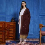 Women's Pashmina Stole Wrap Floral Wine - Image 2