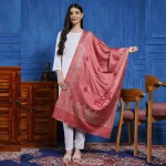 Women's Thulian Pink Leaf Stole Great Gift For Girlfriend - Image 4