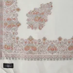 Women's White Paisley Woolen Shawl Stole Wrap Soft & Warm - Image 6