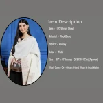 Women's White Paisley Woolen Shawl Stole Wrap Soft & Warm - Image 7