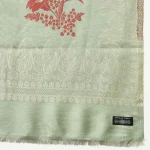 Beautiful Green Leaf Wool Stole For Women's - Image 7
