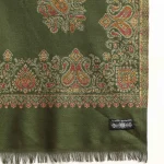 Beautiful Green Paisley Woolen Shawl - Image 7