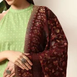 Beautiful Wine Paisley Stole Cashmere Scarf - Image 5