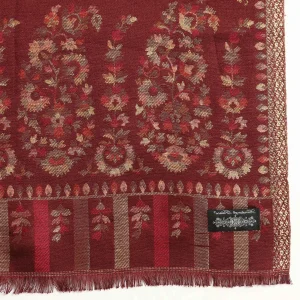 Beautiful Wine Paisley Stole Cashmere Scarf - Image 7