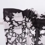Black & White Tree Print Cotton Window Half Curtain - Image 5