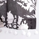 Black & White Tree Print Cotton Window Half Curtain - Image 4