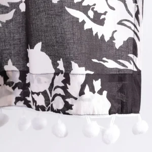 Black & White Tree Print Cotton Window Half Curtain - Image 4