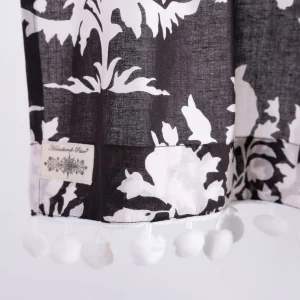 Black & White Tree Print Cotton Window Half Curtain - Image 3