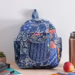 Blue Patchwork Quilted Stylish and Trendy Cotton Bag - Image 3