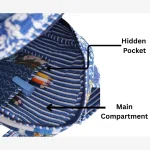 Blue Patchwork Quilted Stylish and Trendy Cotton Bag - Image 8