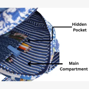 Blue Patchwork Quilted Stylish and Trendy Cotton Bag - Image 8