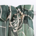 Hand Printed Green Abstract Curtain - Image 5