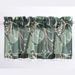 Hand Printed Green Abstract Curtain - Image 2