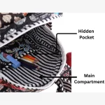 Handmade Quilted Patchwork Design Black School Bags - Image 10