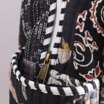 Handmade Quilted Patchwork Design Black School Bags - Image 7