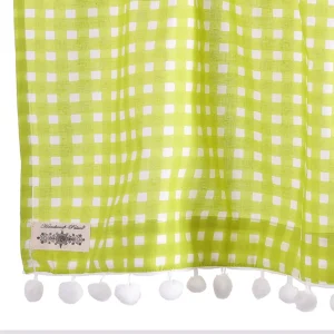 Home Decor Green Checked Print Curtain - Image 4