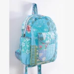 Indian Handmade Premium Cotton Bag Turquoise Patchwork Bag - Image 4