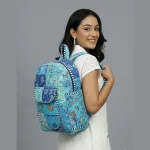 Indian Handmade Premium Cotton Bag Turquoise Patchwork Bag
