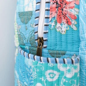Indian Handmade Premium Cotton Bag Turquoise Patchwork Bag - Image 6