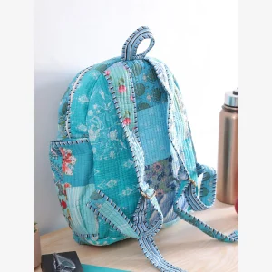 Indian Handmade Premium Cotton Bag Turquoise Patchwork Bag - Image 5