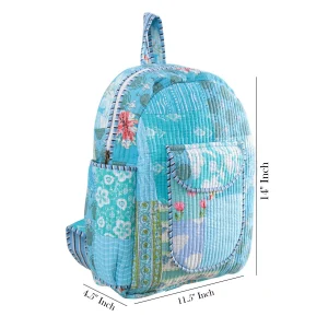 Indian Handmade Premium Cotton Bag Turquoise Patchwork Bag - Image 8