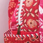 Kids Red Backpack Patchwork Quilted Cotton Bag - Image 7