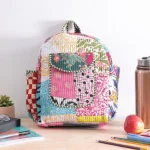 Multi Patchwork Quilted School Bag Used For Kids & Women - Image 3