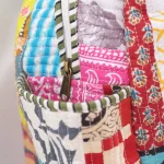 Multi Patchwork Quilted School Bag Used For Kids & Women - Image 6
