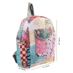 Multi Patchwork Quilted School Bag Used For Kids & Women - Image 8