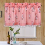 Pink Paisley Printed Soft Cotton Curtain