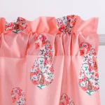 Pink Paisley Printed Soft Cotton Curtain - Image 4