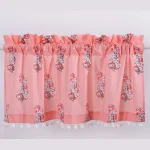 Pink Paisley Printed Soft Cotton Curtain - Image 2