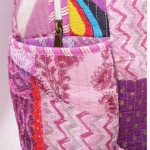 Purple Casual School Backpack Washed Fabric Zipper Travel Bag - Image 6