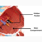 School Backpack Washed Cotton Bag Orange Patchwork Quilted Bag - Image 9