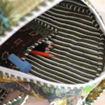 Unisex Fabric School Bag Green Patchwork Quilted Bag - Image 6