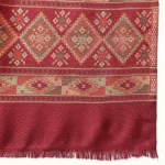 Wine Abstract Stole Women's Woolen scarf - Image 7