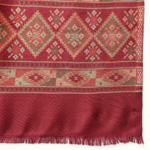 Wine Abstract Stole Women's Woolen scarf - Image 7