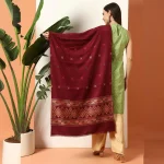 Wine Abstract Stole Women's Woolen scarf - Image 6