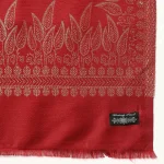 Women Gift For Wedding Maroon Leaf Stole - Image 7