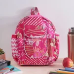 Women's College and Travel Pink Patchwork Bag - Image 3