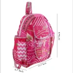 Women's College and Travel Pink Patchwork Bag - Image 8