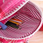 Women's College and Travel Pink Patchwork Bag - Image 6