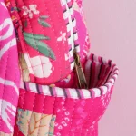Women's College and Travel Pink Patchwork Bag - Image 7