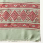 Women's Party Wear Green Abstract Woolen Stole - Image 7