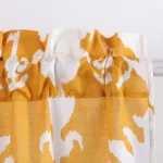 Yellow Ikat Print Cotton Fabric Curtain - Image 5