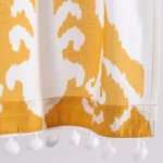 Yellow Ikat Print Cotton Fabric Curtain - Image 3