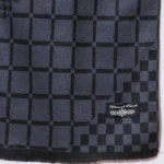India Checked Blue Wool Reversible Scarf / Muffler - Image 6