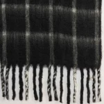Indian Handmade Black Checked Acrylic Wool Scarves - Image 7
